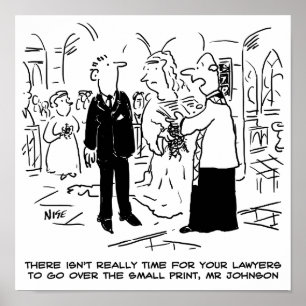 Church Service Wedding Vicar zegt nee tegen advoca Poster