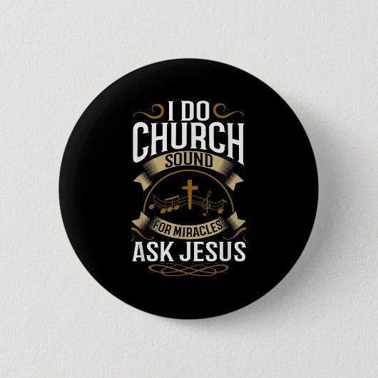 Church Sound Engineer O System Music Christian  Ronde Button 5,7 Cm (Voorkant)