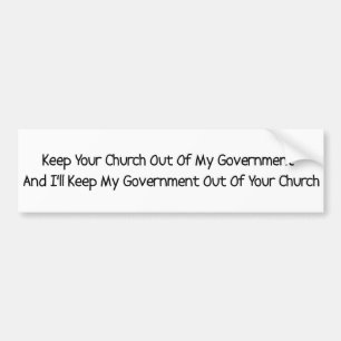 Church State Separation Bumpersticker