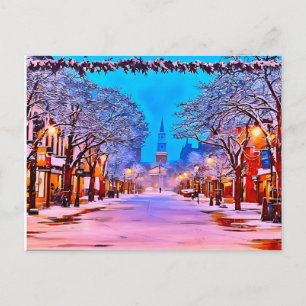 Church Street Burlington Vermont Winter Briefkaart