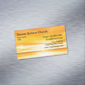Church Sunset Visitekaartje Magnets Magnetisch Visitekaartje (Voorbeeld)
