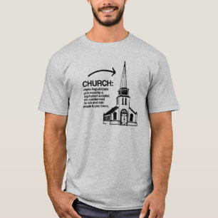 CHURCH - WAAR DE REPUBLIEK NAAR HET WERK GAAT T-SHIRT