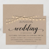 Church Wedding Ceremony, Parent Hosting, Kraft Kaart (Voorkant / Achterkant)