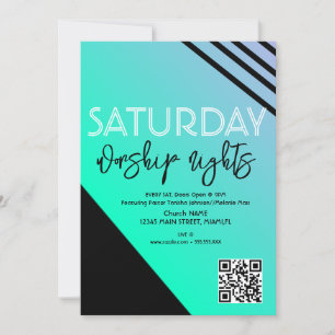 Church Worship Night Youth Ministry Flyers Kaart