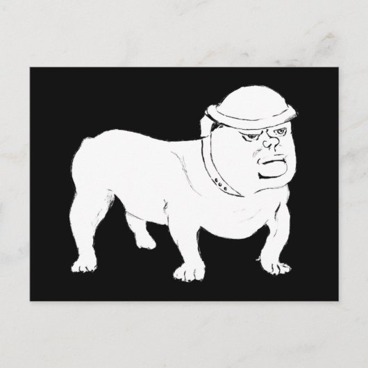 Churchill als Bulldog Briefkaart (Voorkant)
