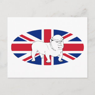 Churchill als Bulldog en Jack van de Unie Briefkaart