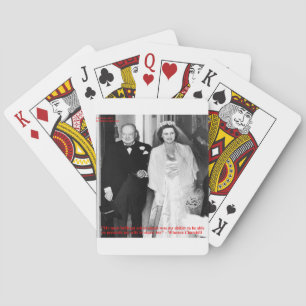 Churchill & beroemde huwelijkscitaat pokerkaarten
