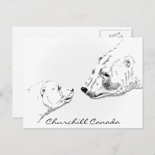 Churchill Canada Briefkaart Polar Beer Art Kaarten (Voorkant / Achterkant)
