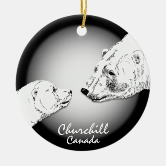 Churchill Canada Ornement Ours Polaire Garde d'art (Devant)