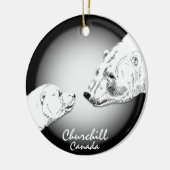 Churchill Canada Ornement Ours Polaire Garde d'art (Gauche)