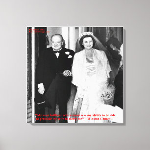 Churchill & Citation de mariage célèbre toile Impr