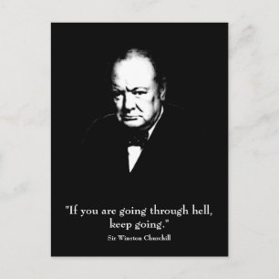Churchill en Quote Briefkaart