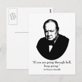 Churchill en Quote Briefkaart (Voorkant / Achterkant)