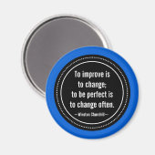 Churchill Inspirerend quote Magneet (Voorkant / Achterkant)