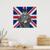 Churchill met een Pistool van Tommy Poster (Keuken)