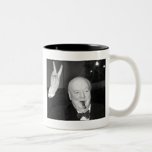 churchill-mok tweekleurige koffiemok