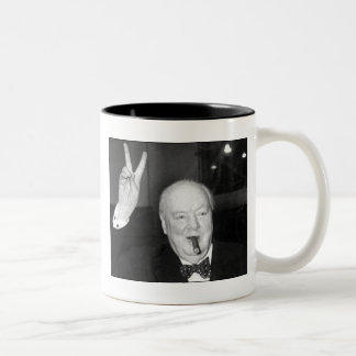 churchill-mok tweekleurige koffiemok