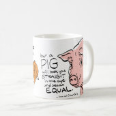 Churchill Pig Quote Koffiemok (Voorkant rechts)