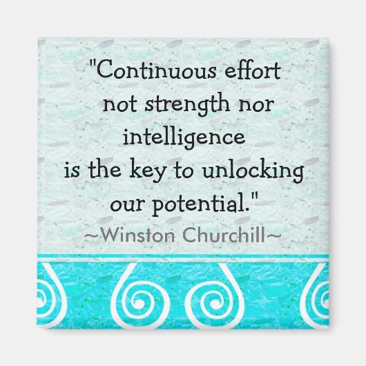 Churchill Quotation - Motivatie magneet (Voorkant)