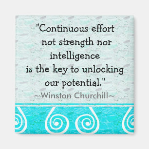 Churchill Quotation - Motivatie Magnet Magneet