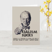Churchill Quote: Socialisme is klote! Kaart (Gele Bloem)