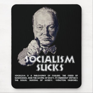 Churchill Quote: Socialisme Sucks! Muismat