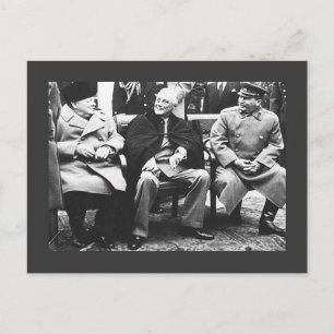 Churchill, Roosavelt & Stalin - At Yalta Briefkaart