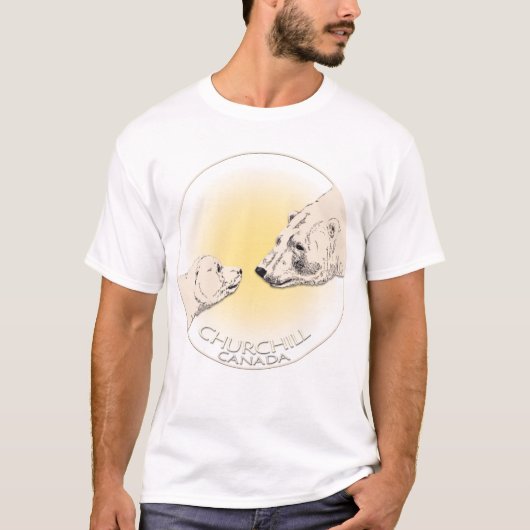 Churchill Souvenir Ours Polaire T-shirts et cadeau (Devant)