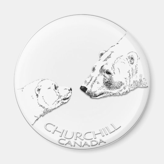 Churchill Souvenirs Ours polaire Art Magnets et ca (Devant)