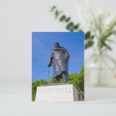Churchill Statue, London UK Briefkaart (Staand voorkant)