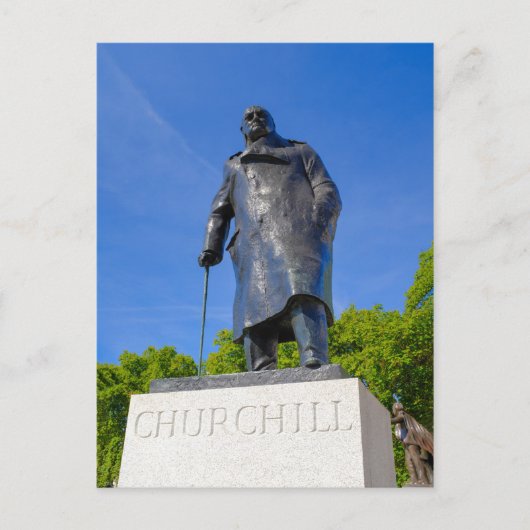 Churchill Statue, London UK Briefkaart (Voorkant)