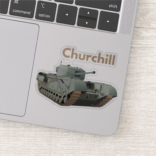 Churchill WW2 British Tank Sticker (Detail)