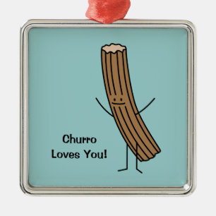 Churro houdt van je! metalen ornament