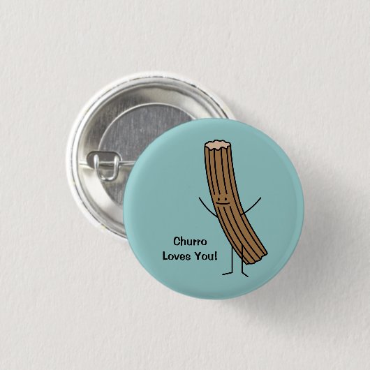 Churro houdt van je! ronde button 3,2 cm (Voorkant /achterkant)