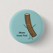 Churro houdt van je! ronde button 3,2 cm (Voorkant)