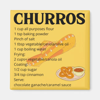Churros eenvoudig recept magneet