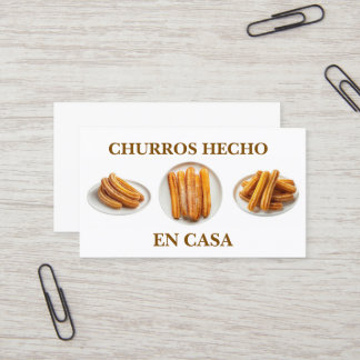 Churros hecho en casa visitekaartje