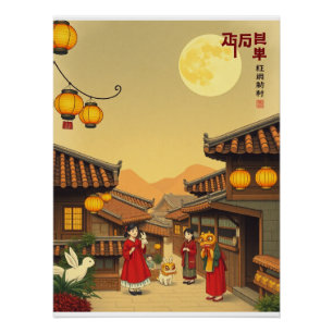 Chuseok Joseon Retro 2025 Perfect Poster
