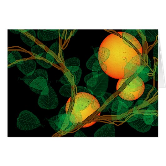 Chuseok Korean Harvest Festival met Sinaasappels (Voorkant Horizontaal)