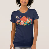 Chuseok Mid-Autumn Festival Teapot en Bunnies T-shirt (Voorkant)