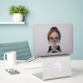 Chut ! Bibliothécaire sur Autocollant de service | (Ordinateur portable sur le bureau)