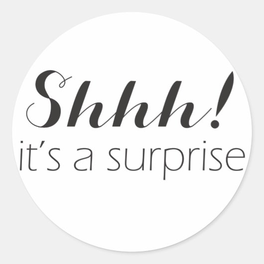 Chut ! c'est des autocollants de fête surprise (Devant)