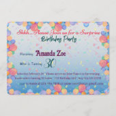 CHUT... C'est une invitation à une fête d'annivers (Devant)