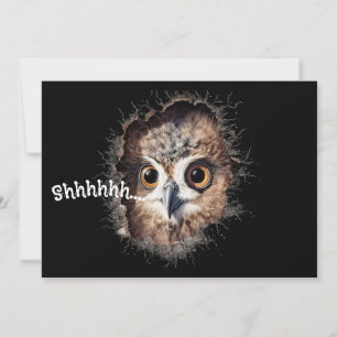 Chut Invitation à une Soirée Surprise Hibou & Si