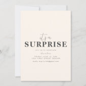 Chut... Invitation pour une fête surprise (Devant)