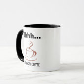 "Chut... Je suis ~Boire du café" Mug (Devant gauche)