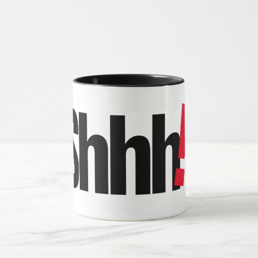 Chut ! Mug à impression de lettre - Tasse à café m (Centre)