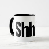 Chut ! Mug à impression de lettre - Tasse à café m (Devant gauche)