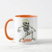 Chut ! Mug de squelette - Vibes d'Halloween amusan (Gauche)
