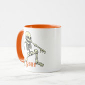 Chut ! Mug de squelette - Vibes d'Halloween amusan (Devant gauche)
